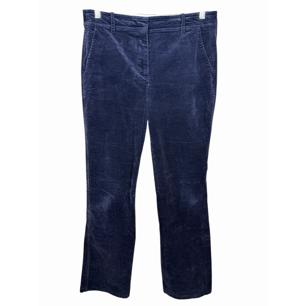 J.Crew Navy Blue Corduroy Pants Women's Size 8 Tall Stretch Straight Leg Casual